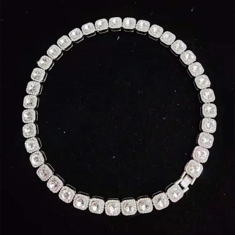 Cluster Tennis Chain 12.5mm AAA Rhinestones