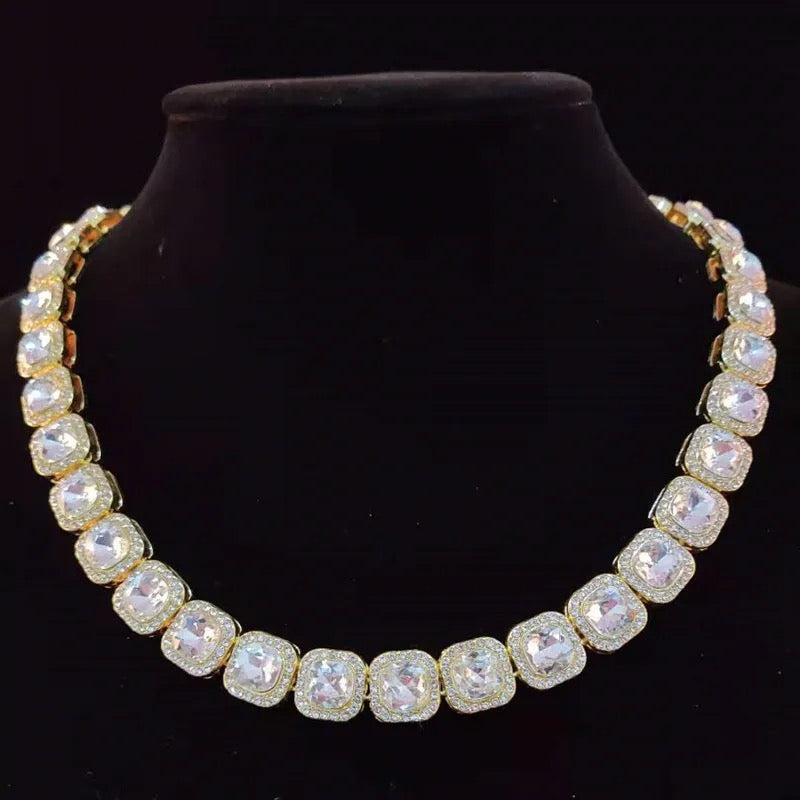 Cluster Tennis Chain 12.5mm AAA Rhinestones