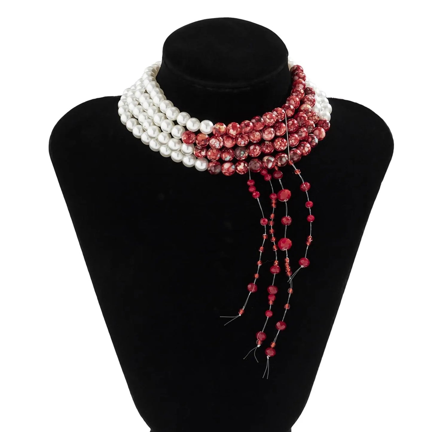 Bleeding Multi-layer Pearl Necklace