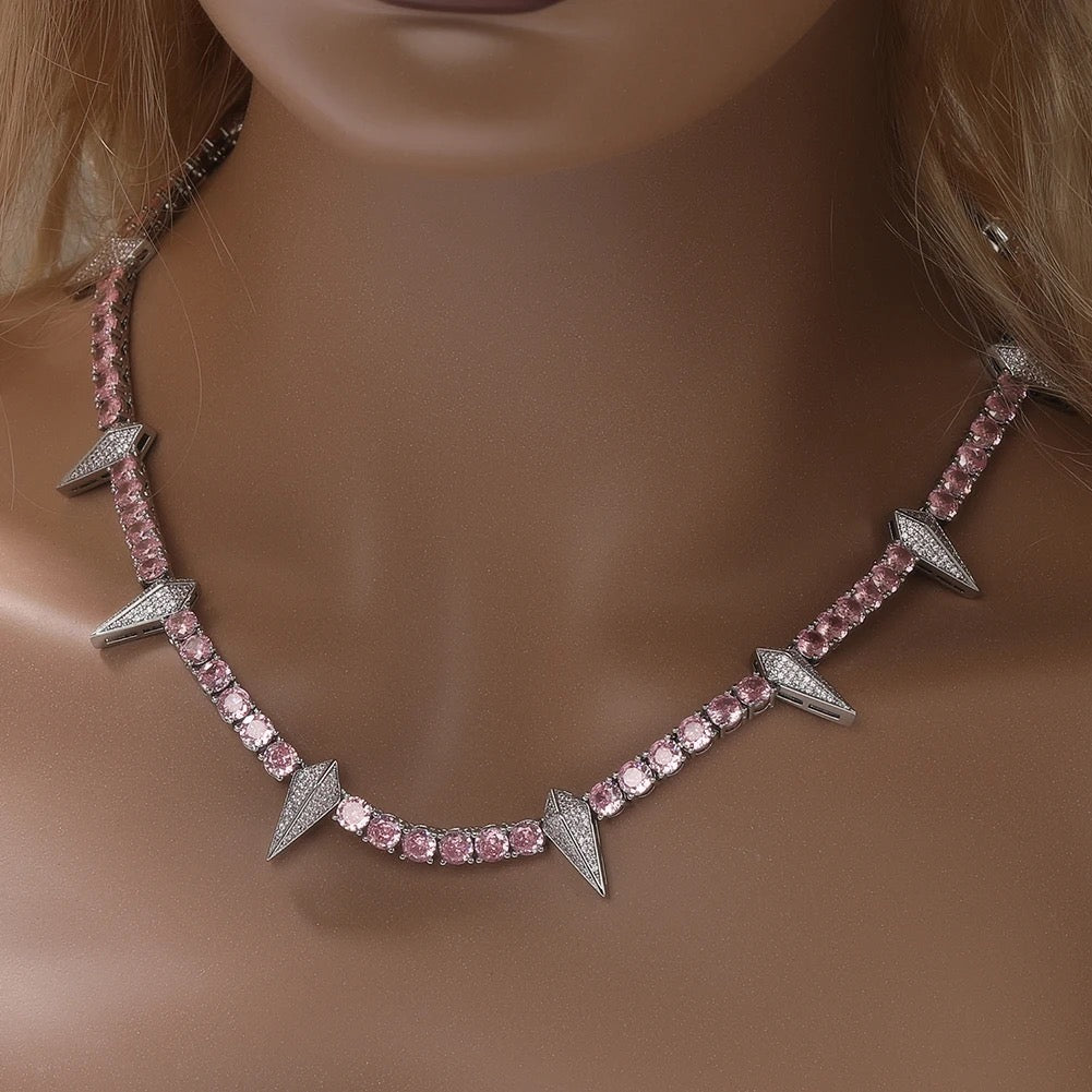 Multicolored 5mm Black Panther Tennis Necklace