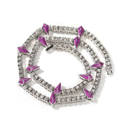 Multicolored 5mm Black Panther Tennis Necklace