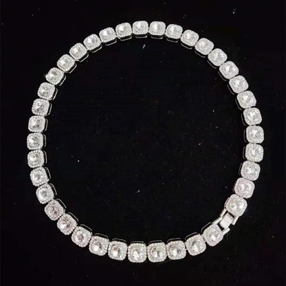 Cluster Tennis Chain 12.5mm AAA Rhinestones