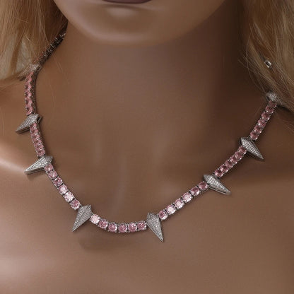 Multicolored 5mm Black Panther Tennis Necklace