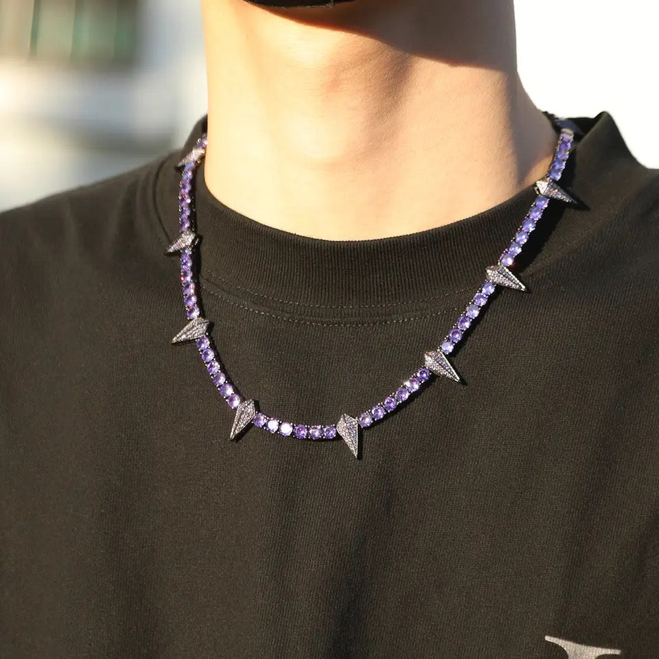 Multicolored 5mm Black Panther Tennis Necklace