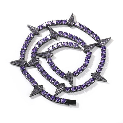 Multicolored 5mm Black Panther Tennis Necklace