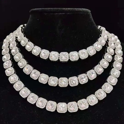 Cluster Tennis Chain 12.5mm AAA Rhinestones