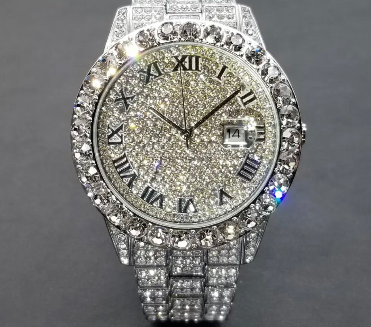 Iced out 2024 cz watch