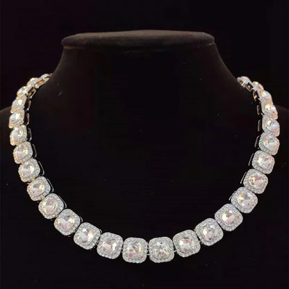 Cluster Tennis Chain 12.5mm AAA Rhinestones
